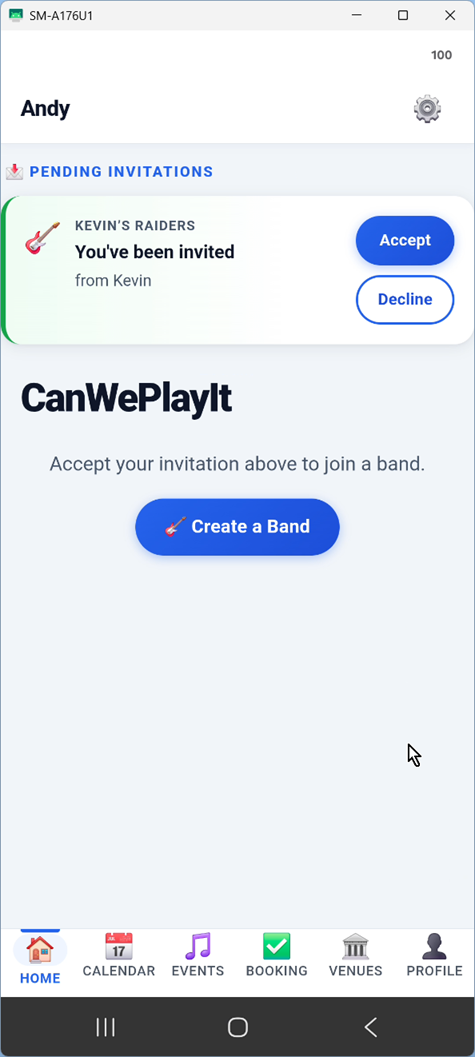Respond to invite
