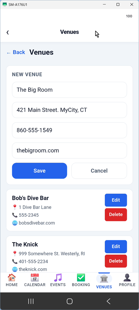 Add a venue
